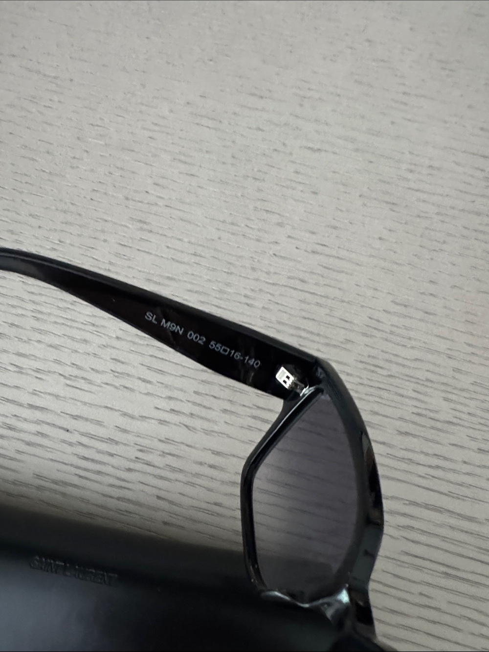 Yves Saint Laurent Glossy Black Oversized Square Sunglasses - Picture 7 of 7